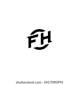 FH initial game logo, banner design for your e-sports or streaming team