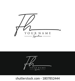 FH Initial letter handwriting and signature logo.