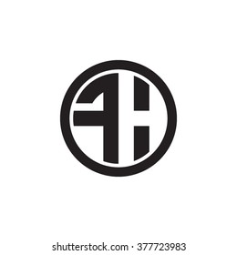Fh Initial Letters Circle Monogram Logo Stock Vector (Royalty Free ...
