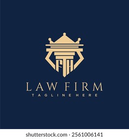 FH initial monogram logo for lawfirm vector design