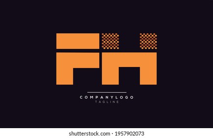 FH initials monogram letter text alphabet logo design	