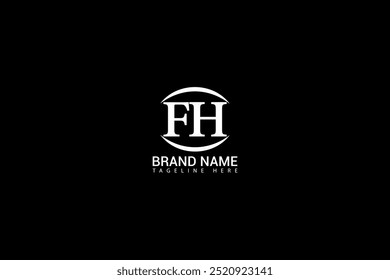 FH carta logotipo criativo design. FH design exclusivo. FH criativo iniciais letra logotipo conceito.