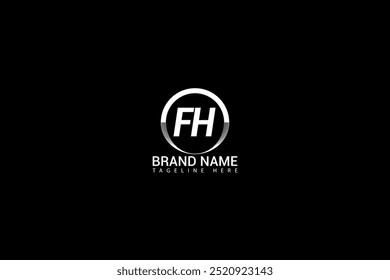 FH Buchstaben Logo kreatives Design. FH einzigartiges Design. FH Creative Initials Buchstaben Logo Konzept.
