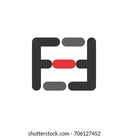 FH letter logo design vector