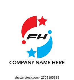 FH letter logo modern logo design on white color background
