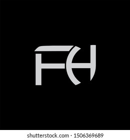 FH Letter monogram with abstrac concept style design