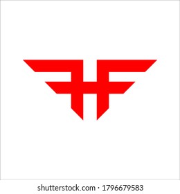 FH logo design vector sign
