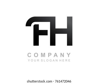 FH logo letter design vector