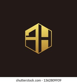 FH Logo Monogram with Negative space gold colors