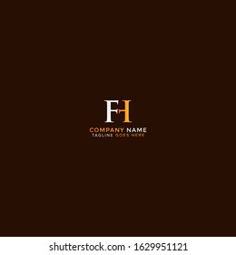 FH luxury logo, HF icon for law, jewelry and other business 