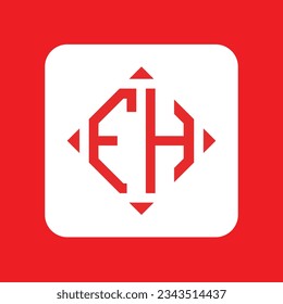FH modern initial monogram logo design vector. It will be suitable for which company or brand name start those initial.