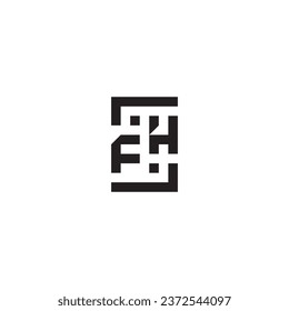 FH square concept retro logo in high quality professional design that will print well across any print media