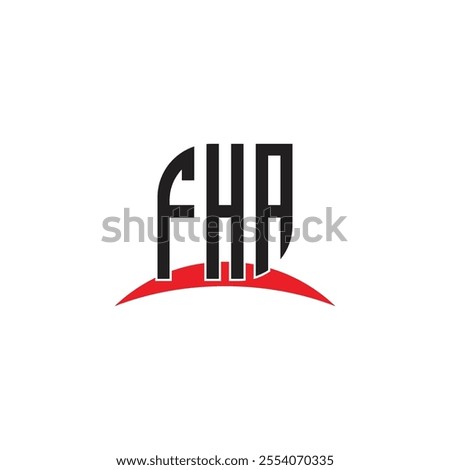 FHA letter logo design with white background in illustrator, vector logo modern alphabet font