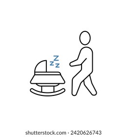 fhather concept line icon. Simple element illustration. fhather concept outline symbol design.