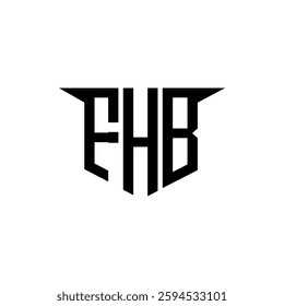 FHB letter logo design with white background in illustrator, vector logo modern alphabet font overlap style, calligraphy designs for logo, Poster, Invitation, etc.