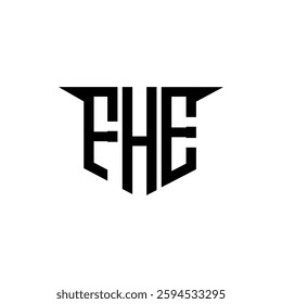 FHE letter logo design with white background in illustrator, vector logo modern alphabet font overlap style, calligraphy designs for logo, Poster, Invitation, etc.
