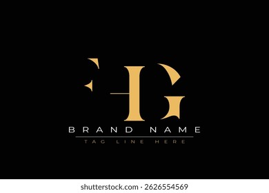 FHG abstract letter logo design. This logo is designed by three abstract letters.
