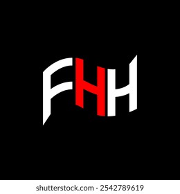 FHH logo design, FHH simple and modern logo. FHH luxurious alphabet design  
