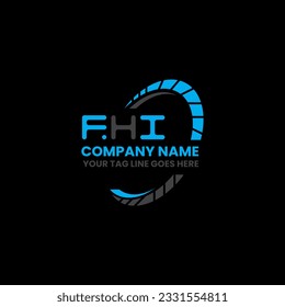 FHI Brief Logo kreatives Design mit Vektorgrafik, FHI einfach und modern Logo. FHI-Design für luxuriöse Alphabete  