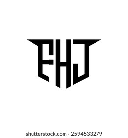 FHJ letter logo design with white background in illustrator, vector logo modern alphabet font overlap style, calligraphy designs for logo, Poster, Invitation, etc.