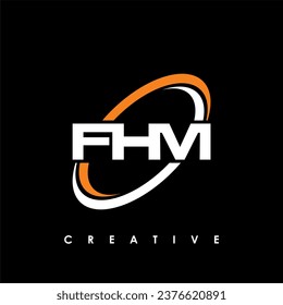 FHM Letter Initial Logo Design Template Vector Illustration