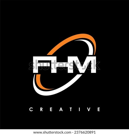 FHM Letter Initial Logo Design Template Vector Illustration