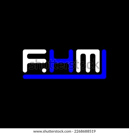 FHM letter logo creative design with vector graphic, FHM simple and modern logo.