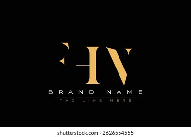 FHN abstract letter logo design. This logo is designed by three abstract letters.