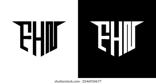FHN letter logo design with white background in illustrator, vector logo modern alphabet font overlap style, calligraphy designs for logo, Poster, Invitation, etc.