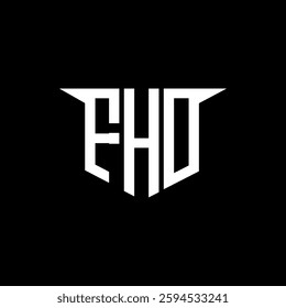 FHO letter logo design with white background in illustrator, vector logo modern alphabet font overlap style, calligraphy designs for logo, Poster, Invitation, etc.