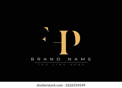 FHP abstract letter logo design. This logo is designed by three abstract letters.