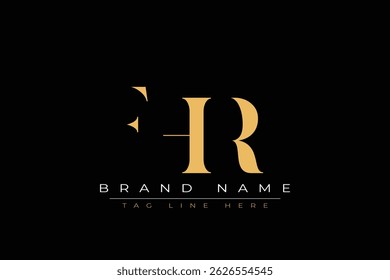 Diseño de logotipo de carta abstracta FHR. Este logotipo está diseñado por tres letras abstractas.