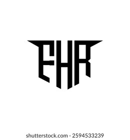FHR letter logo design with white background in illustrator, vector logo modern alphabet font overlap style, calligraphy designs for logo, Poster, Invitation, etc.