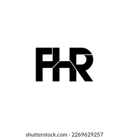 fhr lettering initial monogram logo design