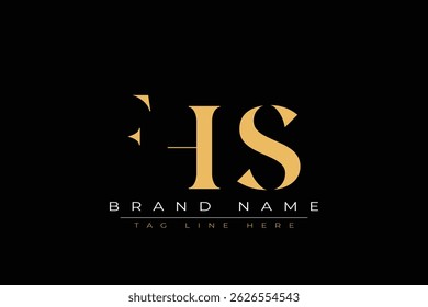 FHS abstract letter logo design. This logo is designed by three abstract letters.