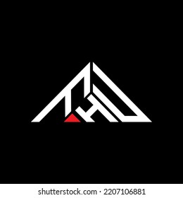 El logotipo de la letra FHU diseño creativo con gráfico vectorial, logotipo FHU sencillo y moderno en forma de triángulo.