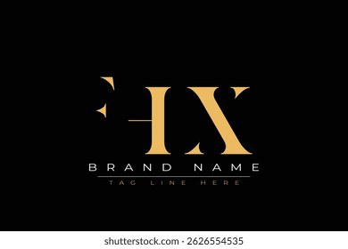 FHX abstract letter logo design. This logo is designed by three abstract letters.