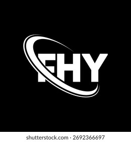 FHY logo. FHY letter. FHY letter logo design. Initials FHY logo linked with circle and uppercase monogram logo. FHY-typography for technology, business and real estate brand.