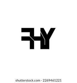 fhy typography letter monogram logo design