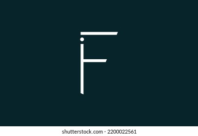 FI oder IF Abstraktes Logo für Anfangsbuchstaben von Monogramm