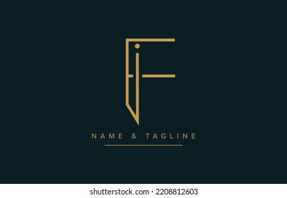 FI or IF Abstract initial monogram letter alphabet logo
