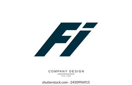 FI, IF Letras Abstractas Logo Monograma Diseño Fuente Icono