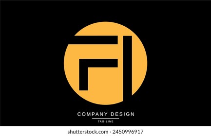 FI, IF Letras Abstractas Logo Monograma Diseño Fuente Icono