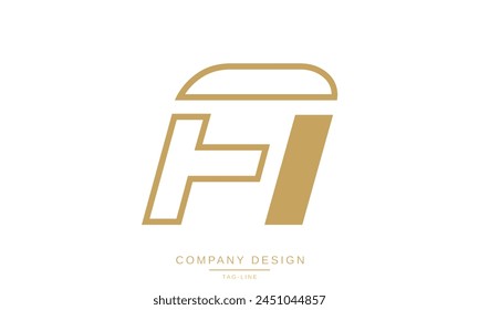 FI, IF Letras Abstractas Logo Monograma Diseño Fuente Icono
