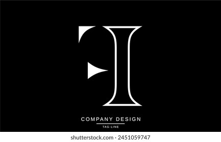 FI, IF Letras Abstractas Logo Monograma Diseño Fuente Icono