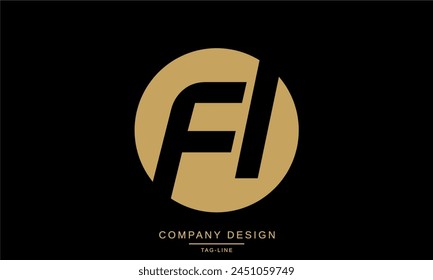 FI, IF Letras Abstractas Logo Monograma Diseño Fuente Icono