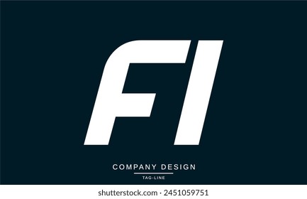 FI, IF Letras Abstractas Logo Monograma Diseño Fuente Icono