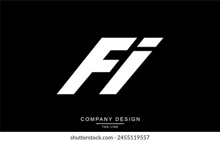 FI, IF Letras Abstractas Logo Monograma Diseño Fuente Icono