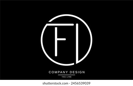 FI, IF Letras Abstractas Logo Monograma Diseño Fuente Icono