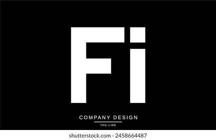FI, IF Letras Abstractas Logo Monograma Diseño Fuente Icono